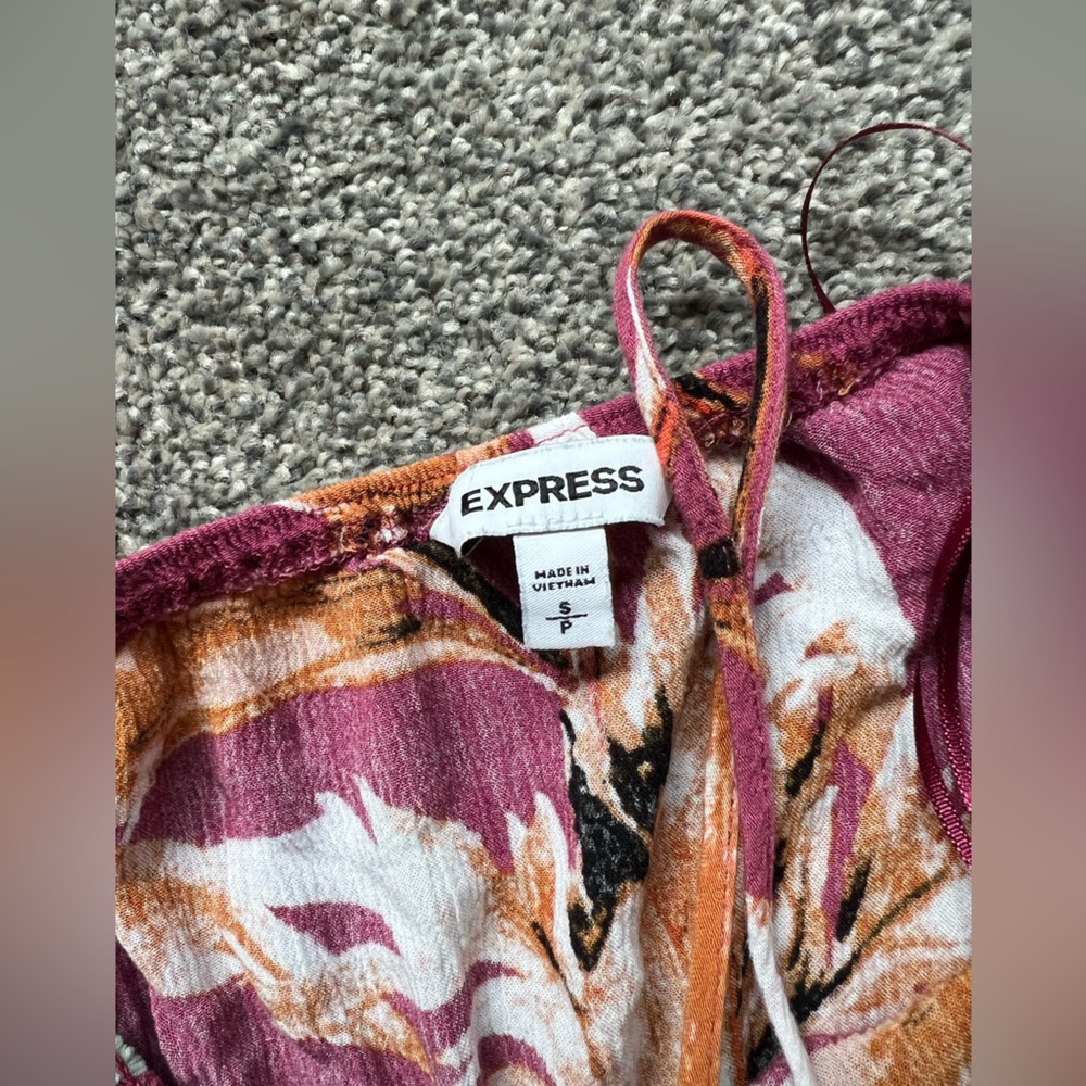 Express Women’s Halter Midi Dress Size Small in Pink/Multicolored Floral - Picture 7 of 10